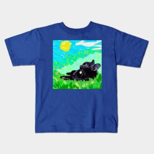 Black Kitten on a Sunny Day Kids T-Shirt